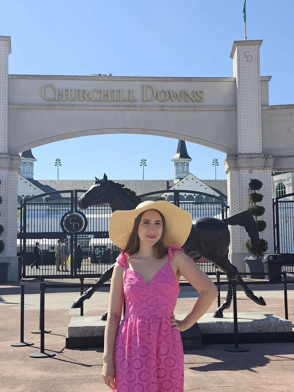 Vineyard Vines Pink Eyelet Official Kentucky Derby Dress - Picture 2 of 7